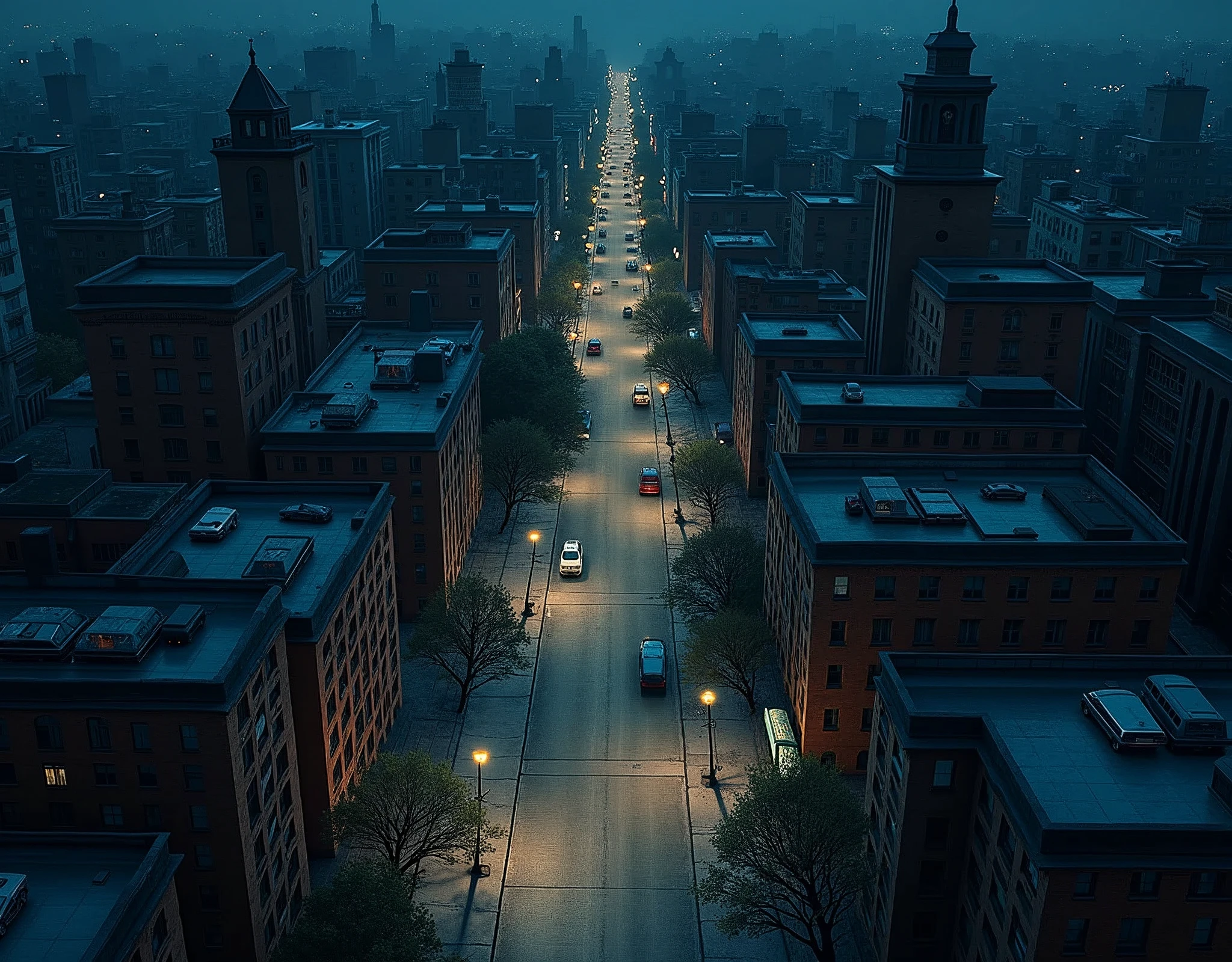 vampire the masquerade, map rpg, (a build from outside, in a city road.), game art, birdseye straight top-down shot from a drone, battlemap, current modern theme, seen from above, role-playing game, empty location, nighttime environment, (with realistic proportions and textures, intricate details, handdrawn, vibrant, cinematic lighting, masterpiece, 8k:1.2)