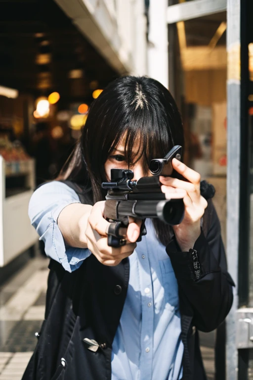 hijack,gun,Customers panic,