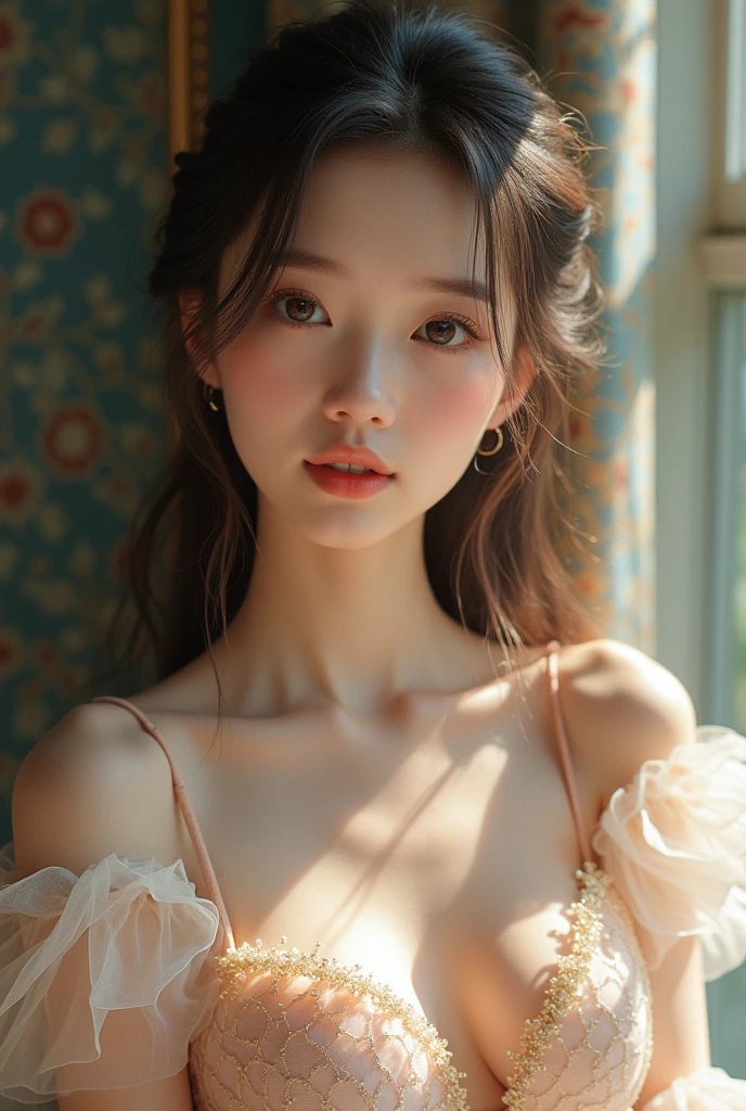 (masterpiece,best quality:1.4),(8k,raw photo,photo realistic:1.2),(shiny skin),detailed skin,detailed face,detailed eyes,Sparkling eyes:1.3,Symmetrical eyes,Detailed Background,detailed hand,1girl,natural make-up,(((cute teen))), (Fancy costumes), natural breasts,young trendy hair, ((Teen average breast)),(((Ballerina dancing gracefully))),((shiny cleavage)), (very beautiful cute), (beautiful asian),, girl cute-fine-face,,Cute smile, (super detailed gracefully Costume Fancy design,trend),nsfw,sexy Instagram style,,face of the Golden Ratio,gracefully in Japan,(((Japanese teenagers))),Great location, (fantastic Sparkling Background),(cowboy shot),breast angle