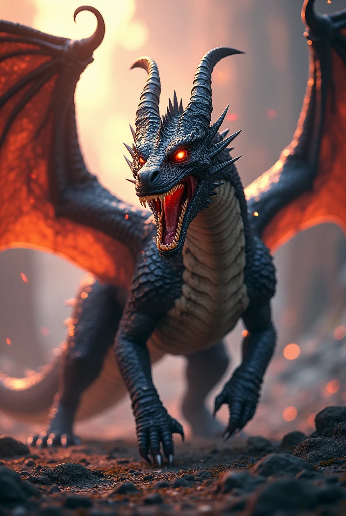 detailed hyperrealistic dragon, extremely detailed dragon, highly detailed dragon, intricate dragon scales, dragon muscular body, dragon claws, dragon sharp teeth, dragon glowing eyes, dragon fire breath, dragon spreading wings, 8k, highly detailed, photorealistic, cinematic lighting, dramatic lighting, vibrant colors, epic fantasy, digital art