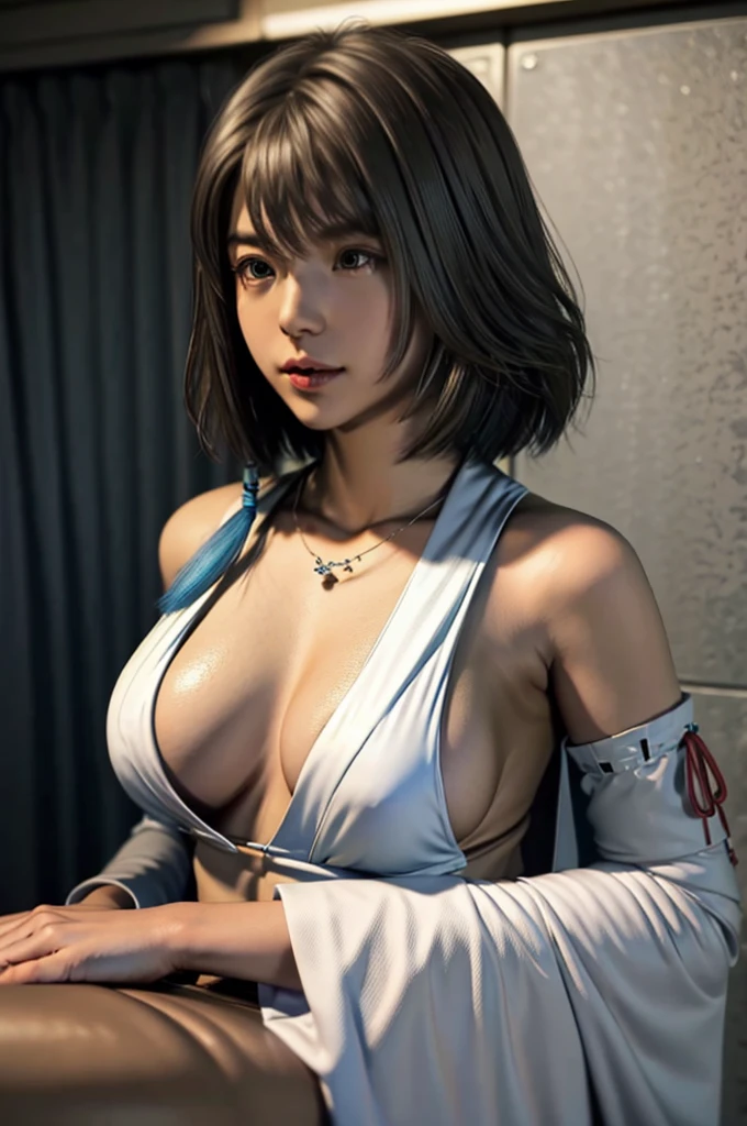One Girl, alone,,Removable sleeves, necklace,Yuna、,FFX,
Ultra-high resolution, photograph, photographrealistic, Very detailed, Detailed face, Cute Woman,
Huge thick breasts, (masterpiece, high quality),View your audience, (rich:1.4), 髪をなびかせるCharm, Charm, dream-like, , ((Thick bangs)),Micro Bikini、Tiny swimsuit、Too much exposure、String