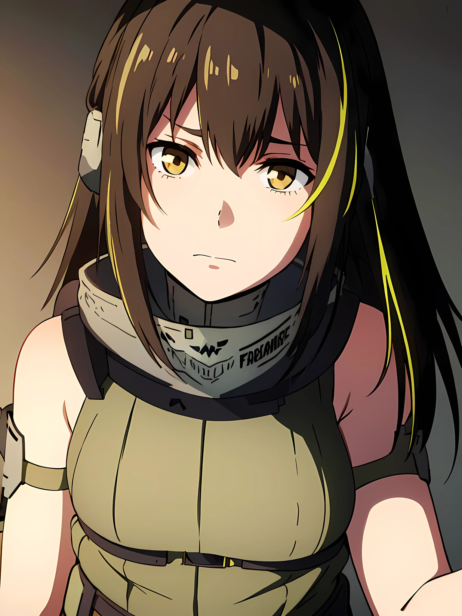 M4a1 (Girls' Frontline), 1girl, best quality, masterpiece, cinematic angle, close-up, dark background, sad expression