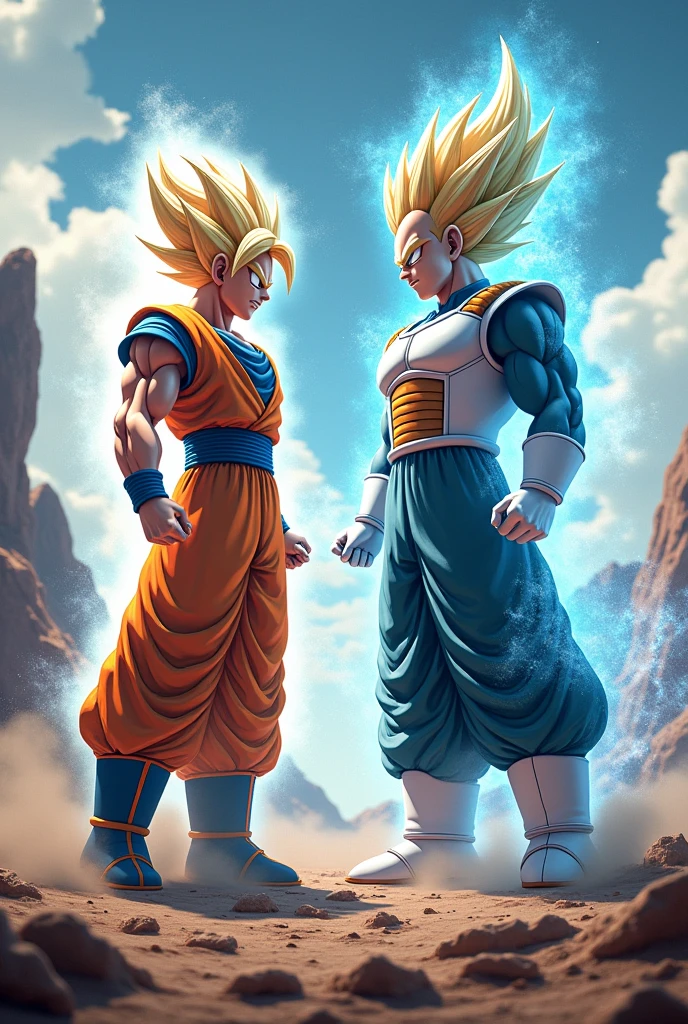 Have a goku ultra instinct with vegeta ultra ego