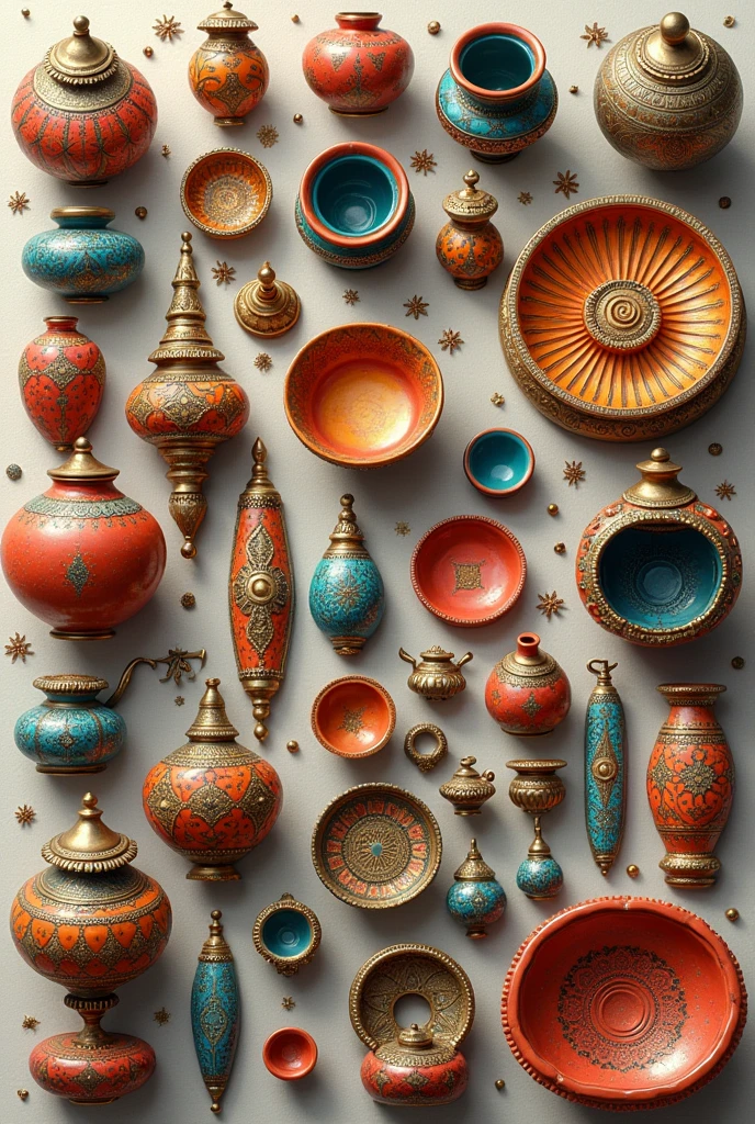 Multiple small Indian art forms ( cultural) to use as fillers in digital art