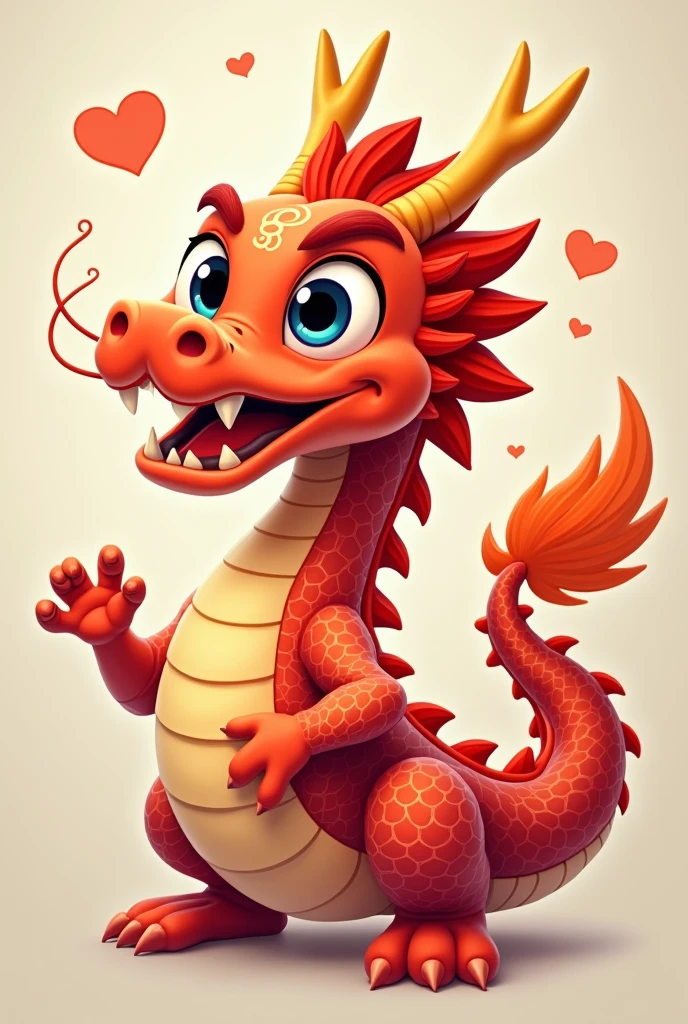 Cartoon dragon,simple