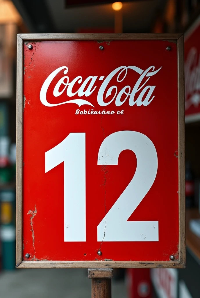 Price sign for 12 bolivianos for Coca-Cola