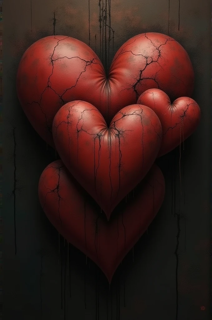 Dark brown hearts