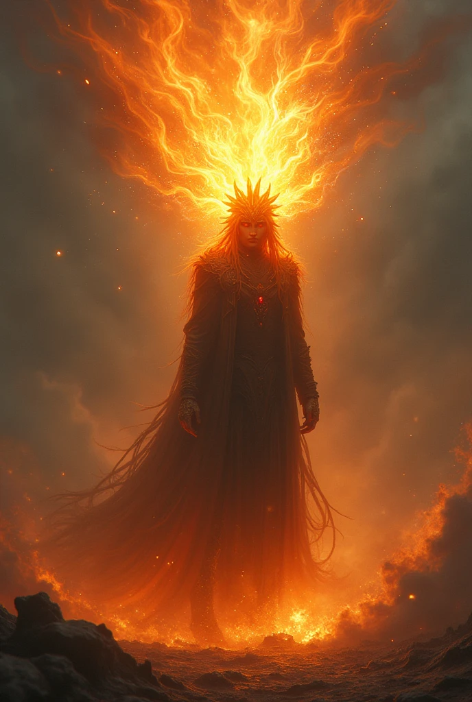 Man with crown of fire
