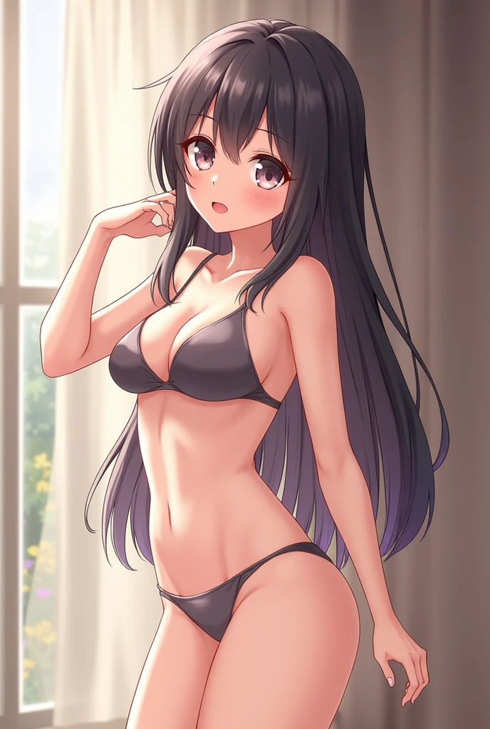 Anime girl without panties