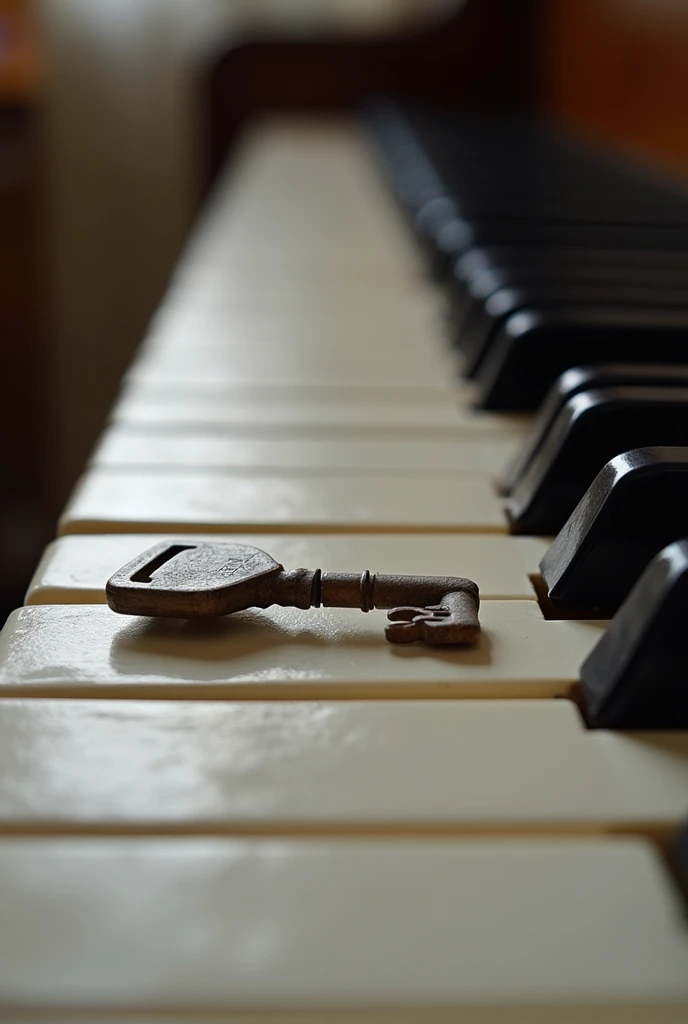 white piano key