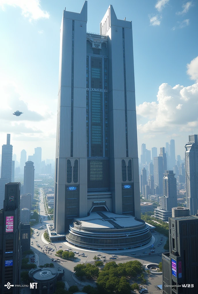 Futuristic police building