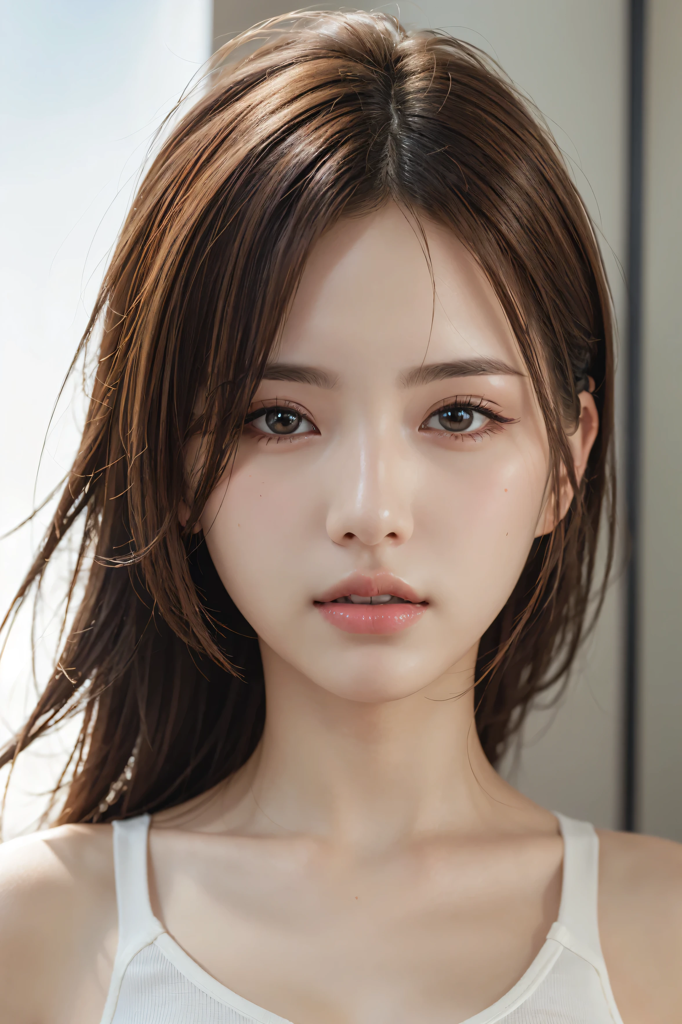 (RAW photo, best quality),(realistic, photo-realistic:1.3), masterpiece, an extremely delicate and beautiful, extremely detailed, CG, unity , 2k wallpaper, Amazing, finely detail, light smile, extremely detailed CG unity 8k wallpaper, huge filesize, ultra-detailed, highres, absurdres, soft light, ponytail, short bang, blonde hair, floating hair novafrogstyle, beautiful detailed girl, detailed fingers, extremely detailed eyes and face, beautiful detailed nose, beautiful detailed eyes, long eyelashes, light on face, looking at viewer, closed mouth, 1girl, cute, young, mature face, full body, small breasts, realistic face, realistic body, beautiful detailed thigh, ulzzang-6500-v1.1, lora:koreanDollLikeness_v15, costume : red see-through crop top, aqua eyes