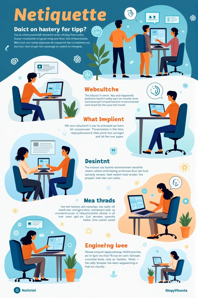" example of How can we use netiquette in daily life" poster