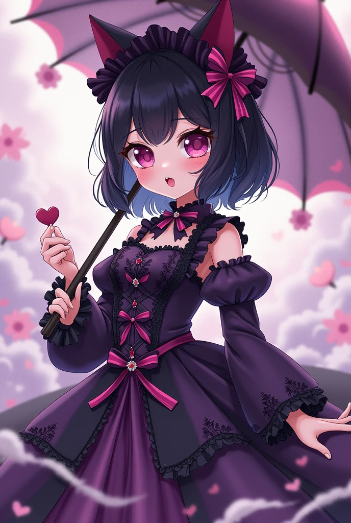 Kuromi from sanrio with lolita clothes