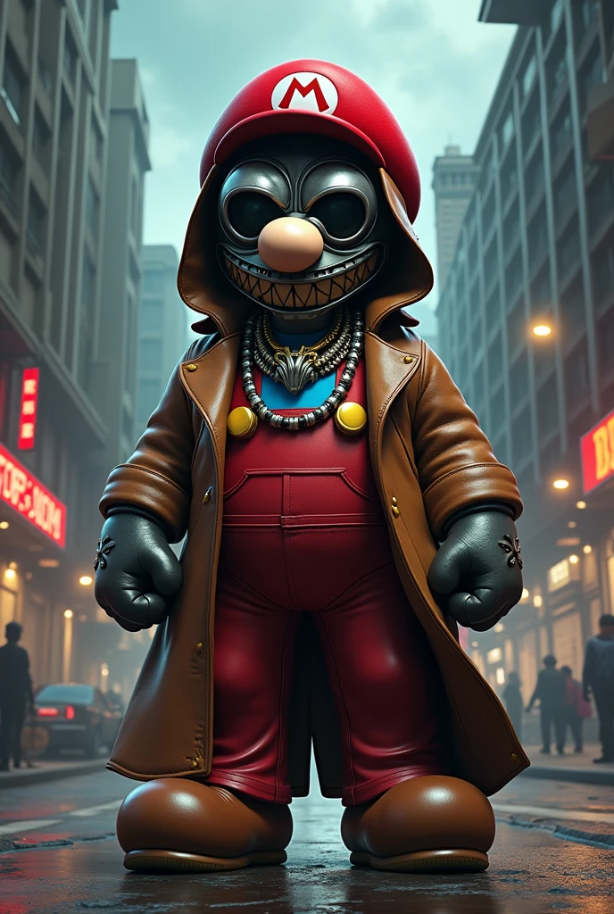 Mario cosplaying MF DOOM