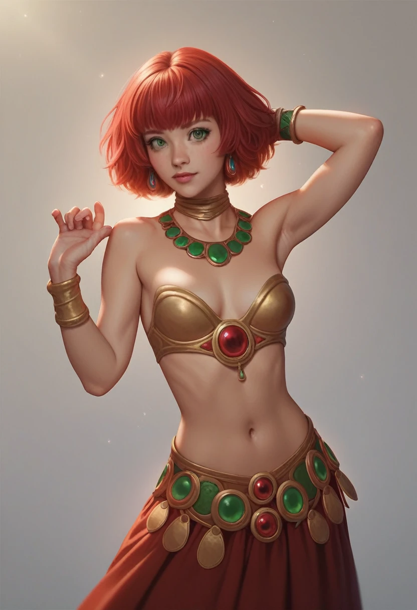 ffxi, lilisette, short red hair, green eyes, maculele, maxixi, horos, dancer's bangles, more real, realism