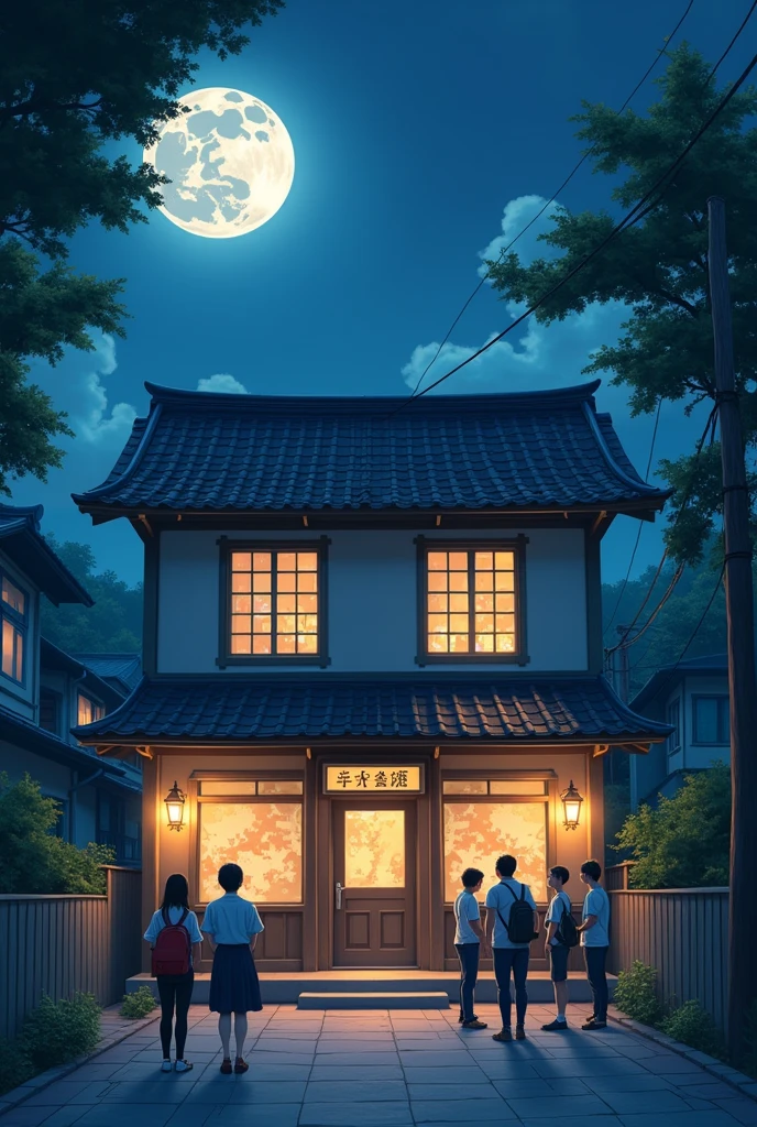 A moon that illuminates a language school