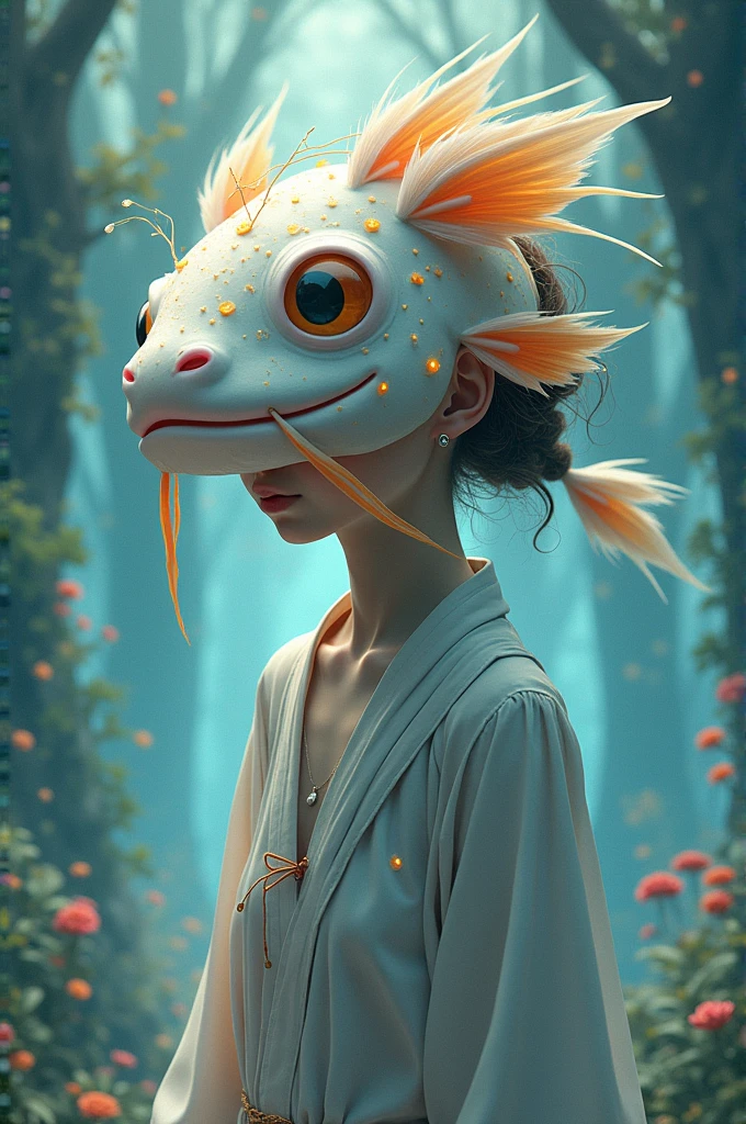 Axolotl masked anime character
