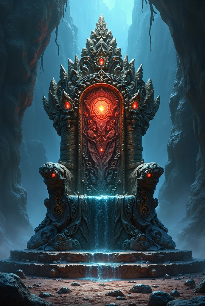 The cover of a book.
At the top center you will find the title that will be: Ascending the Throne.
In the center of the cover a Throne made of volcanic rock and precious stones.
Below the cover in the center will be the title of the author who is: Juan Aldana