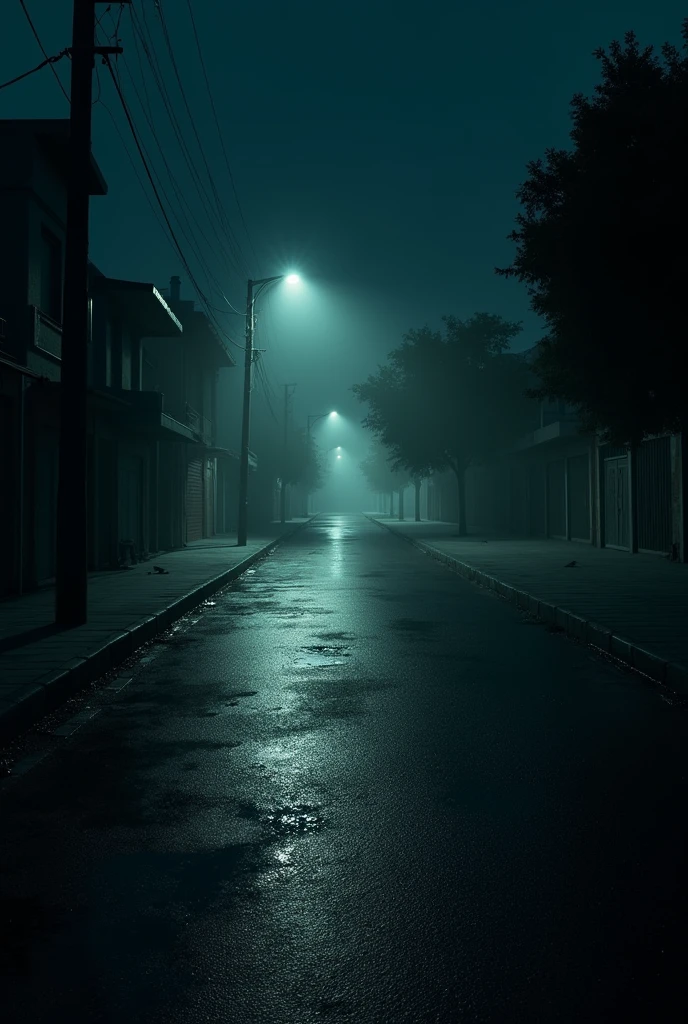 A dark street in Iquique that can be seen in first person and at night while I walk that looks realistic without many houses and without people, make it more realistic