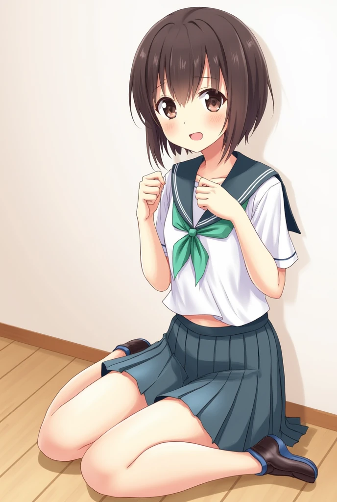A cute full naked school girl
