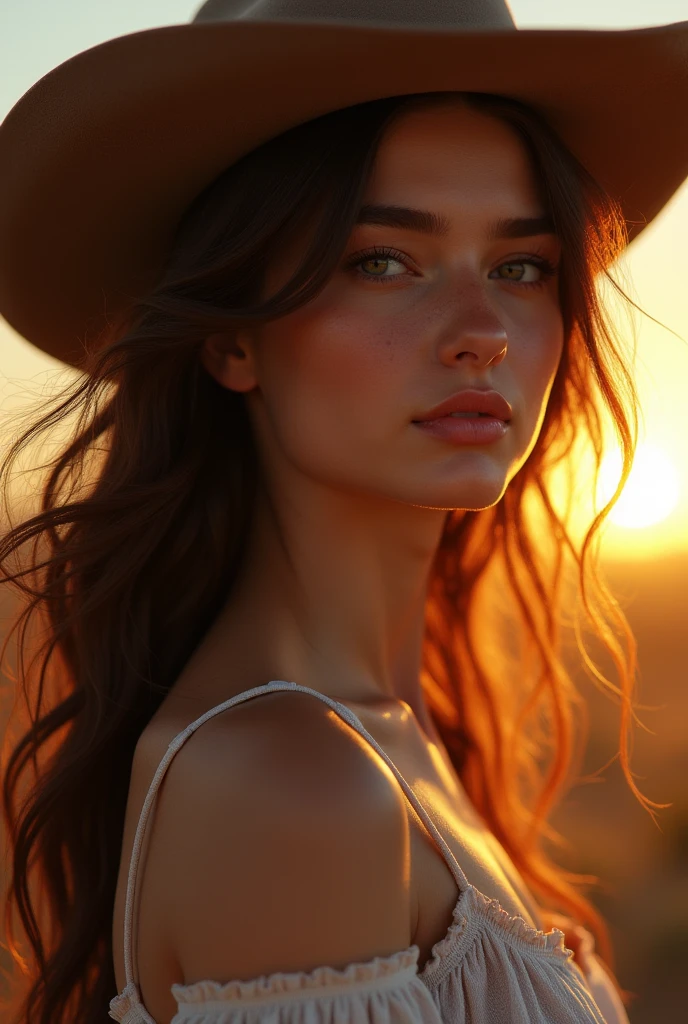 1girl, cowgirl vaquera,nude, all body, detailed face, detailed eyes, detailed lips, extremely detailed portrait, high quality, masterpiece, photorealistic, 8k, ultra-detailed, realistic, intricate details, studio lighting, natural light, warm colors, golden hour lighting, cinematic, dramatic lighting, atmospheric, moody, vibrant, glowing skin, smooth skin texture, flowing hair, soft focus, depth of field, beautiful, elegant, graceful, sensual, alluring