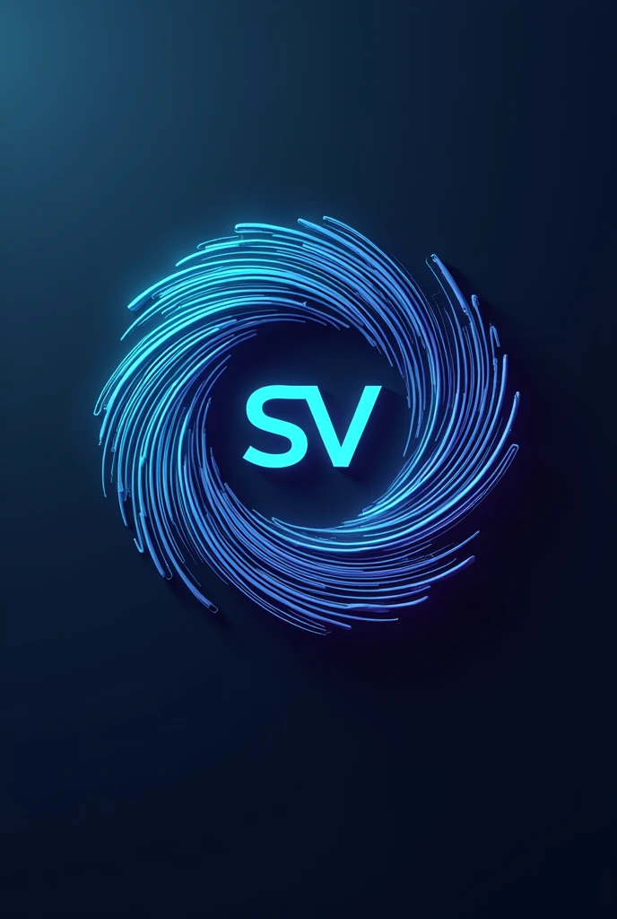 Create a logo with the letters SV together by creating a vortex design 
