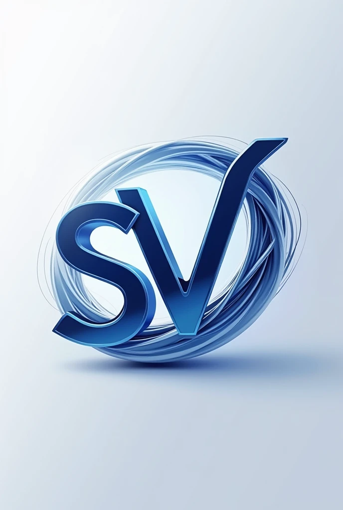 Create a logo with the letters SV together by creating a vortex design between the letters
