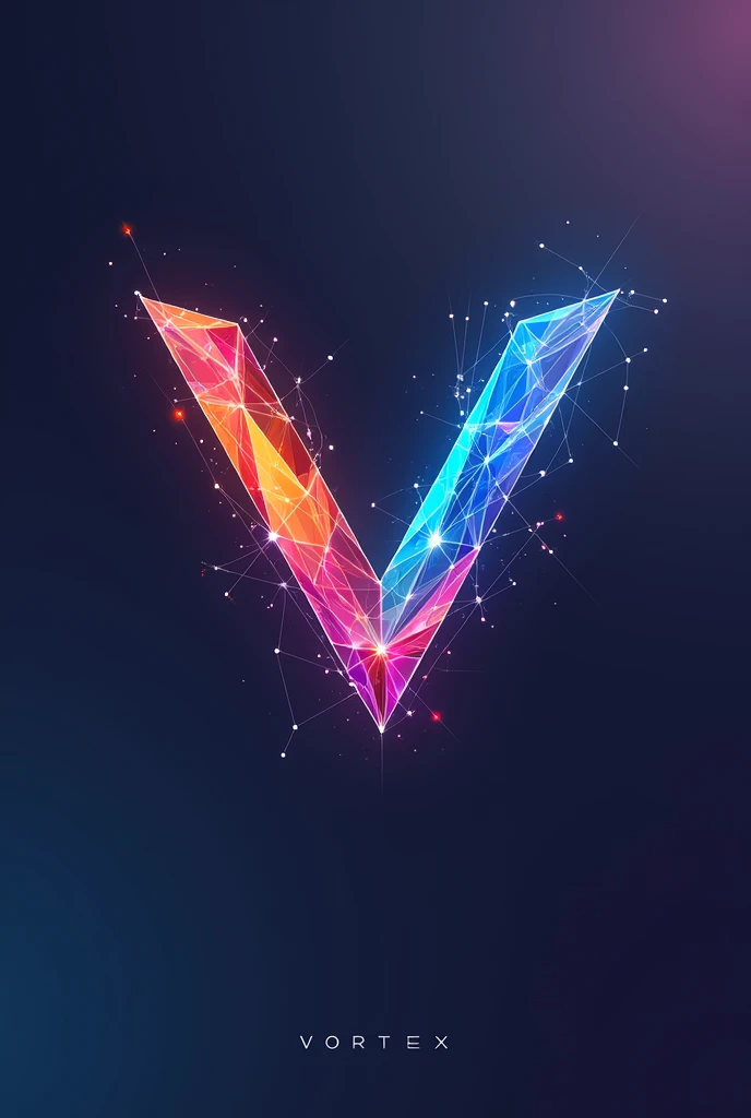 Create a logo for a marketing agency called Vortex focusing on illustrating the V in an abstract way 
