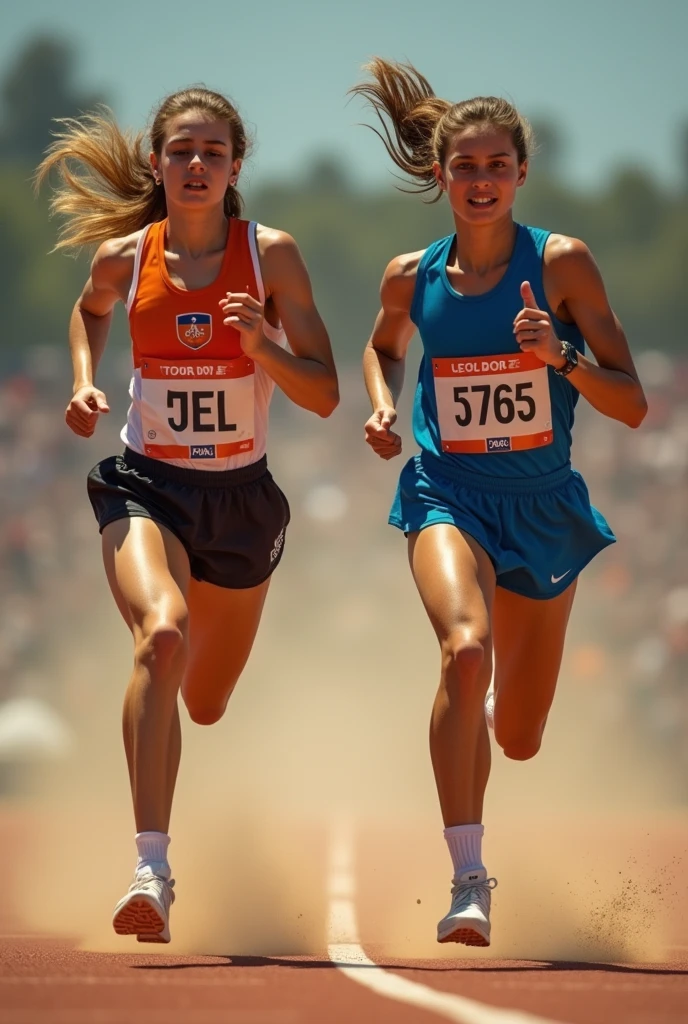 TWO AVATARS RUNNING IN A RACE
