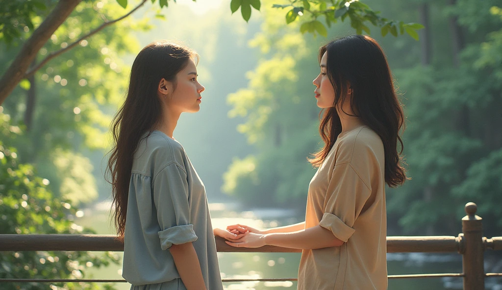 Contemplative people、Loose clothing、The background is natural