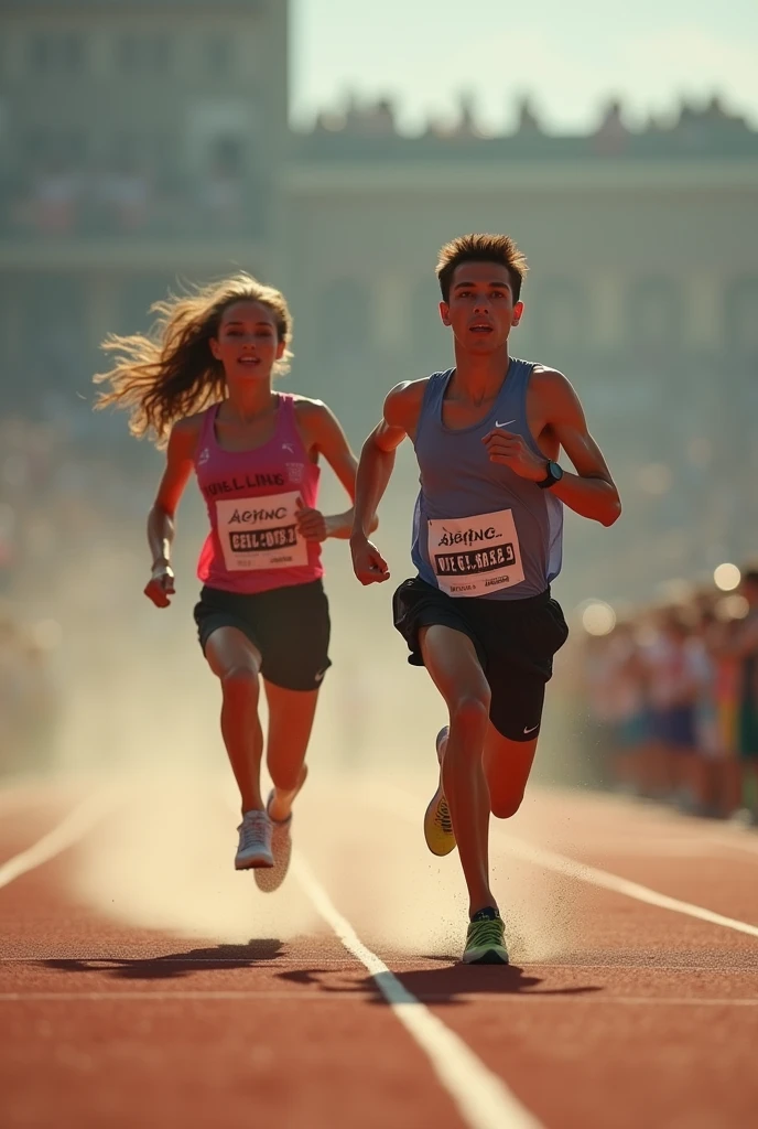 TWO AVATARS RUNNING IN A RACE