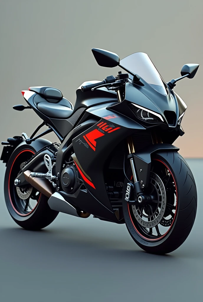 Design a sports motorcycle inspired by hero 200cc