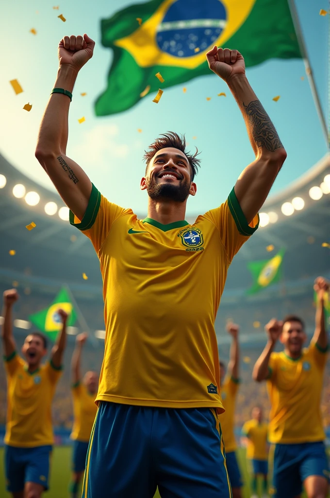 Neymar winning the world cup