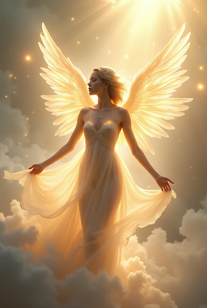 Make a beautiful naked angel