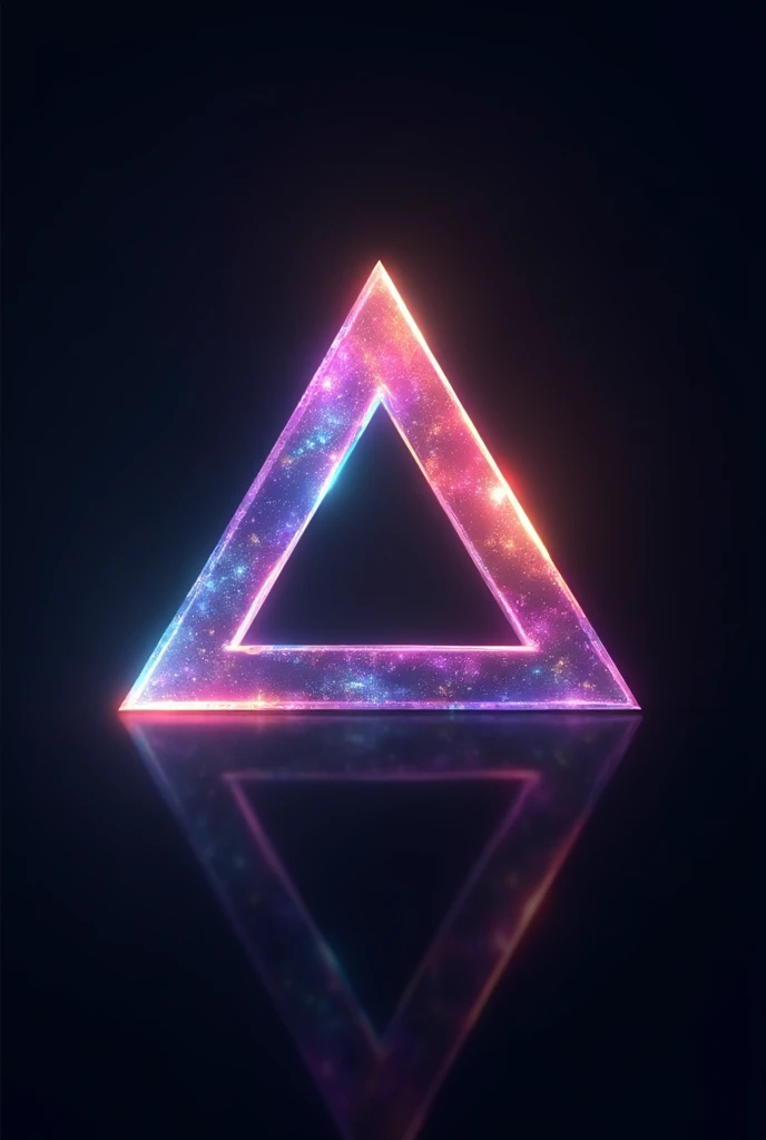 Logo, "P" logo with a prism hologram logo, full of holographic triangle in alphabet