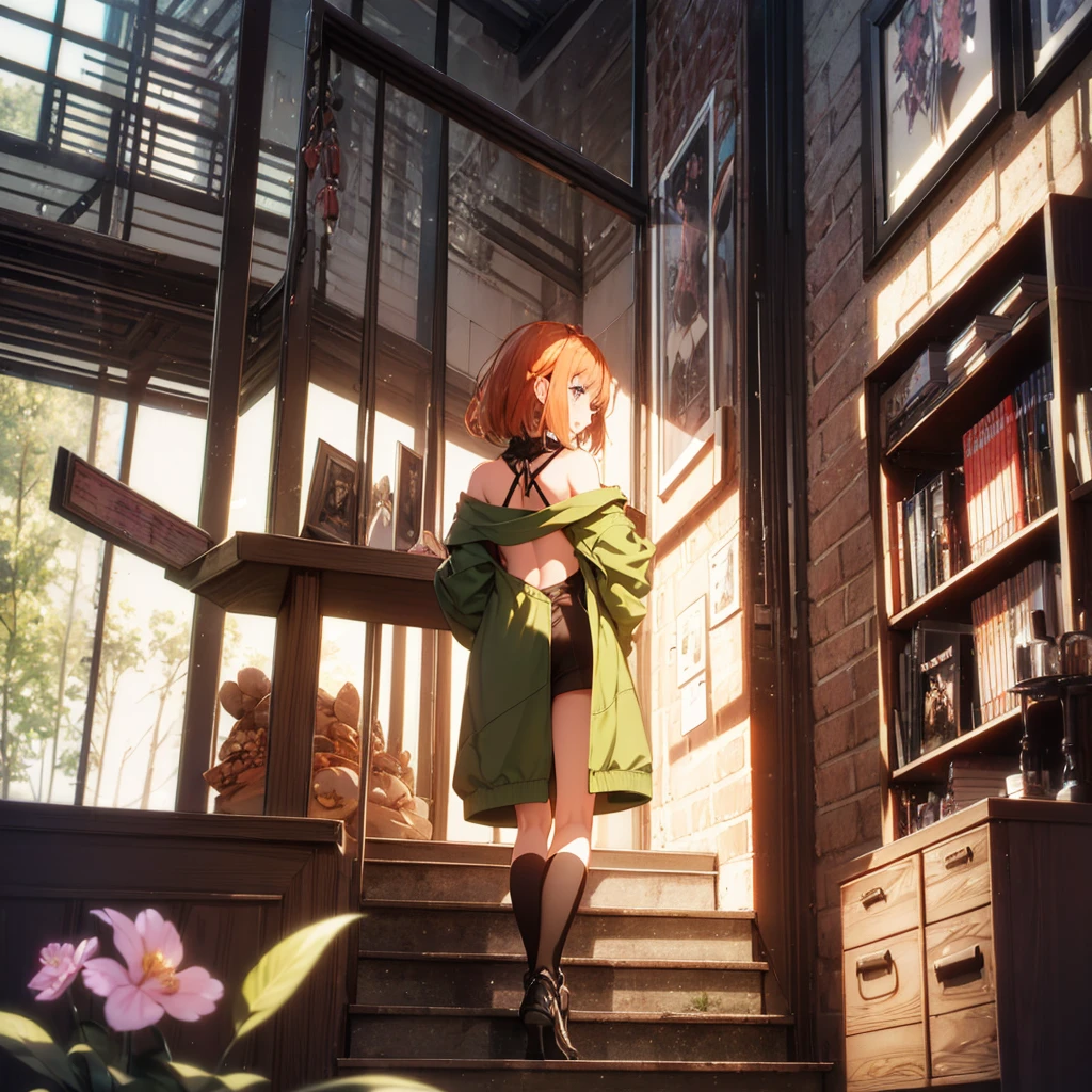 Highest quality,Best image quality,In 8K,4K,masterpiece,Ultra-detailed,beautiful、super high quality, Highest quality,High resolution, Very detailed,Game CG,Dutch Angle ,beautiful細部までこだわった目, Visual Arts,Five Fingers, Perfect hands,beautiful girl,alone,1 Girl,Curvy,((Very short side tail)),Exposing shoulders,(From below:1.5),(From behind:1.5),Ass Focus,Wedge Shape,blush,Cowboy Shot,Recall,(picnic:1.3), Highest quality,Best image quality,Perfect ???????,masterpiece,Ultra-detailed,beautiful,super high quality, Highest quality,High resolution, Very detailed,Game CG,Dutch Angle ,beautiful細部までこだわった目,Visual Arts,Five Fingers, Perfect hands,Hide your hands, {{{One Girl}}}, beautiful詳細な女の子, Game CG, Spring flower, One curl on the outside, Short Bob Hair, Pastel orange hair, Purple eyes,Stylish accessories solo, breast enhancement, Medium Shoot, woman, Take-out, Laughter, huge ,,Pastel green checkered mini skirt,Black knee-highs, {{{{{Wearing a pastel green hoodie}}}}},Open your mouth, wonderful, beautiful細部までこだわった目, Highest quality, Very delicate,Masseter muscle area,Highest quality,(Official Art、Highest quality、Unity 8k wallpaper、32K、masterpiece、Ultra-detailed、超High resolution、Realistic、Photorealistic:1.2)、(Cinema Lighting:1.2)、The most grainy shadows on the film、Side light、Side Shot、(Ultra-detailedで複雑な3Dレンダリング)、Atelier Series,