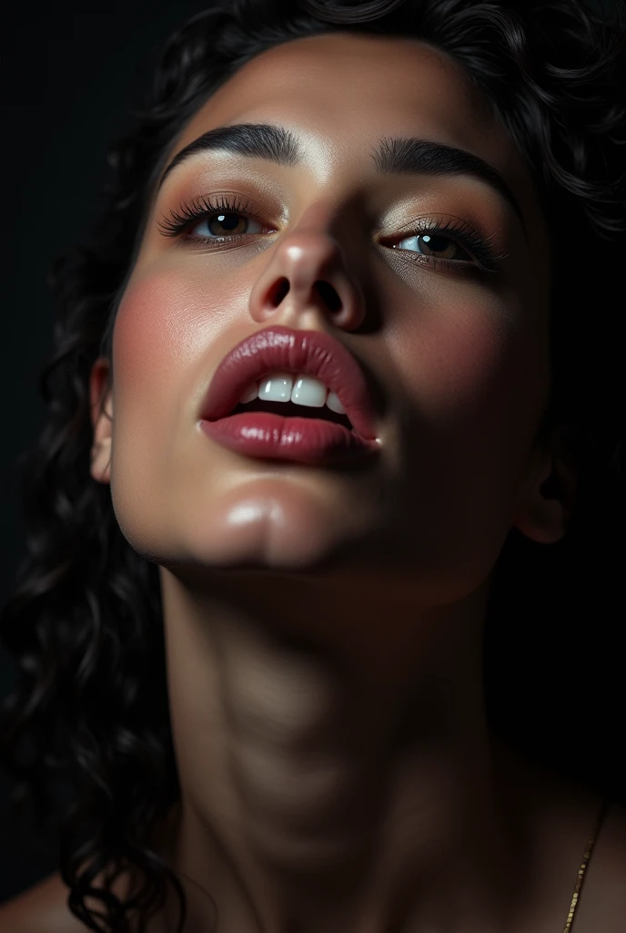 masterpiece, Highest quality, figure, Very detailed, In detail, High resolution, 8k wallpaper, Perfect dynamic composition, Beautiful attention to detail , Sexy Face,A face of ecstasy,The face at the peak of sexual arousal, View your viewers, ((Dark Background)), Mark Demsteder style,