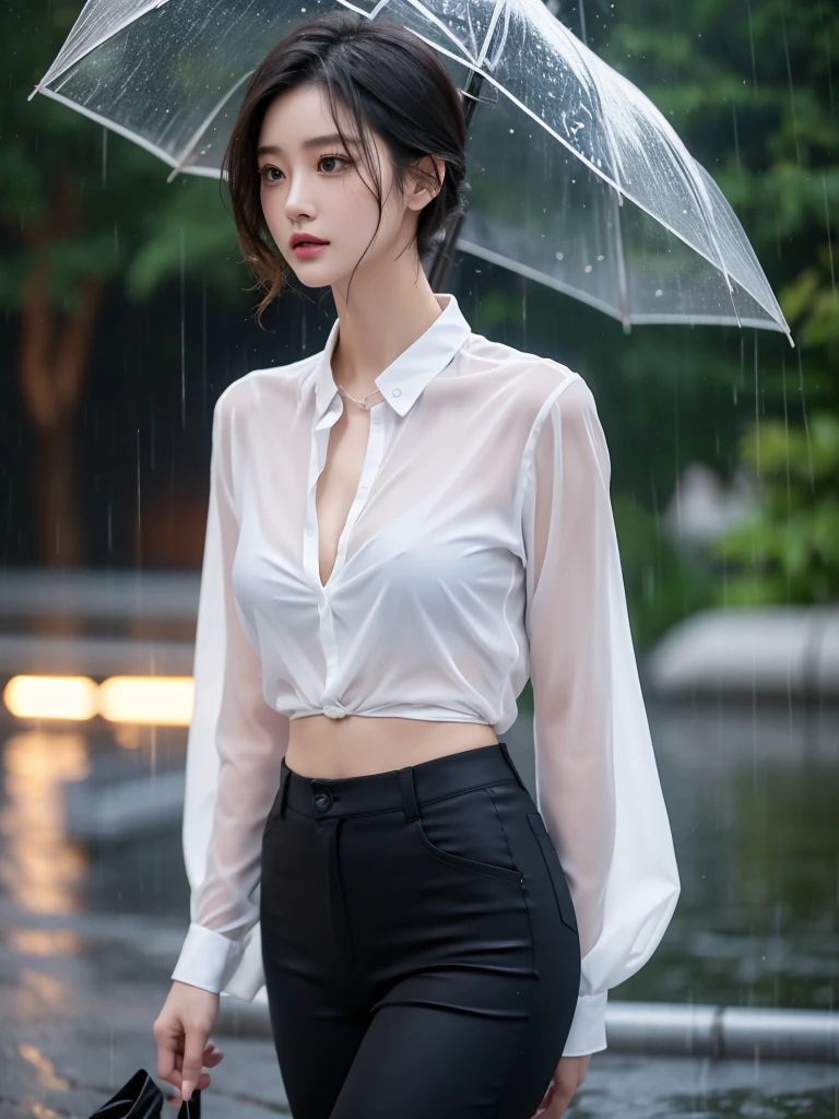 exy pose、Hair getting wet in the rain、Mr.々Hair style、Short Hair、Transparent shirt、Beautiful woman getting wet in the rain、typhoon、Get wet without an umbrella、Beautiful woman in the rain、雨で濡れたBeautyOL、Detailed face、Realistic、beautiful girl、Beauty、Office Lady Uniform、beauty、Beautiful woman、Narrow waist、Handsome woman、Tight pants look、suit、Sexy pose、タイトなsuitパンツ、雨で濡れたsuit、Wet naked shirt、See-through shirt、Shot in heavy rain、Naked shirt、Gaudy colored underwears