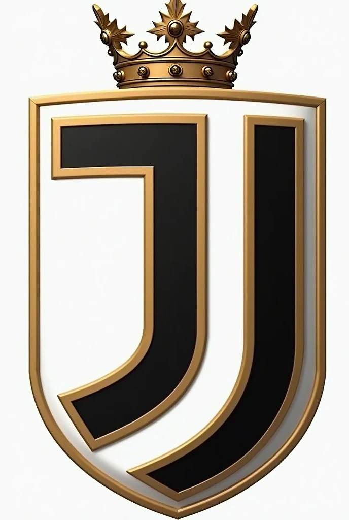 I want to create a shield with the J of the Juventus football team, on one side an S and on the other a T , with a crown above the J
