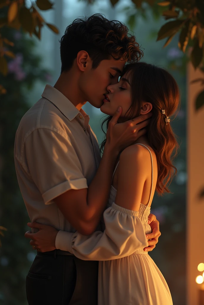 They're kissing
