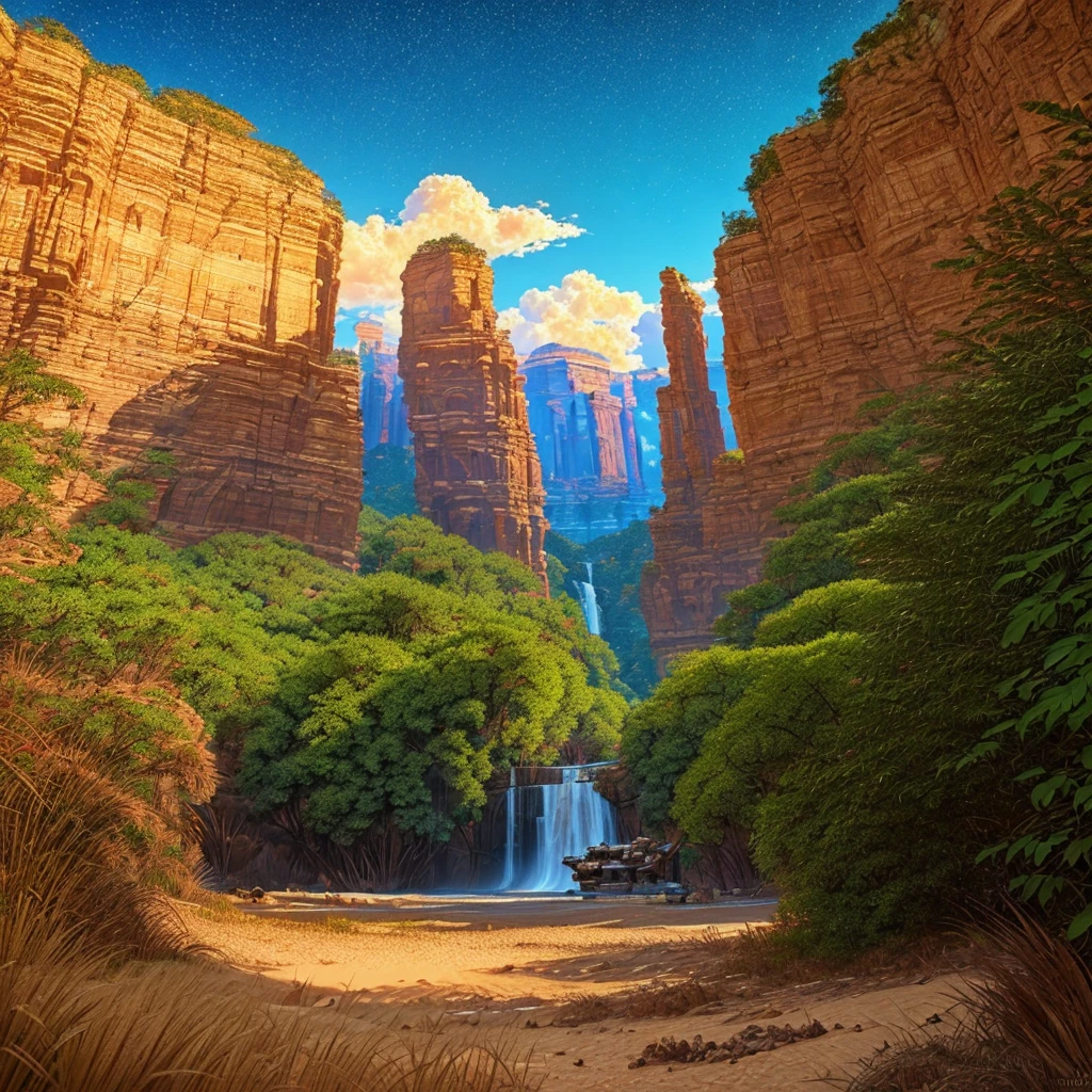 Create artwork for a YouTube channel that references world landscapes and artificial intelligence (qualdiade 8k)  (paisaje)