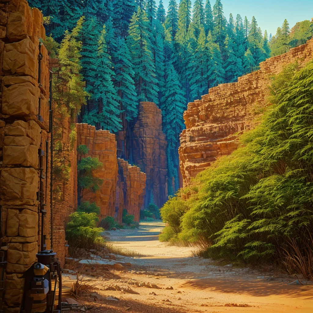 Create artwork for a YouTube channel that references world landscapes and artificial intelligence (qualdiade 8k)  (paisaje)