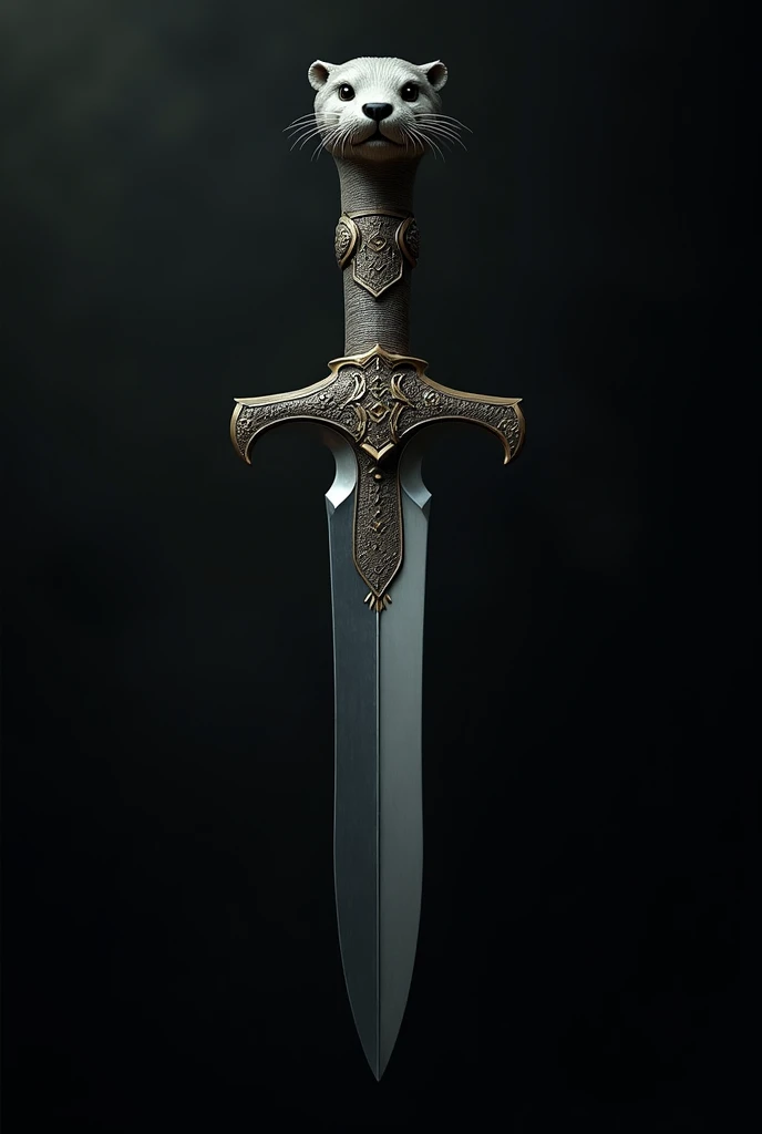 A dagger adorned with an otter's head on the hilt