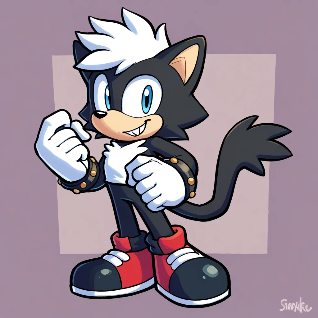 Name: Unfinished Harry
Appearance: he is a black cat that has one arm and one pupil in one of his eyes, and he has black fur and wearing red shoes with white stripe on them and that’s his appearance.
Personality: He is a smart Alec and he is sometimes a little pest of pestering and he is a happy and lovable guy.
Goals: Unfinished Harry’s goal is to find a ancient pencil to draw the rest of himself and be back to normal and full body.