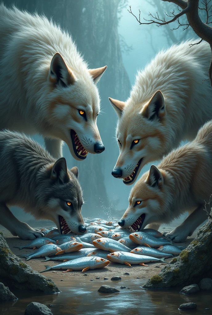 Wolf sardines sat