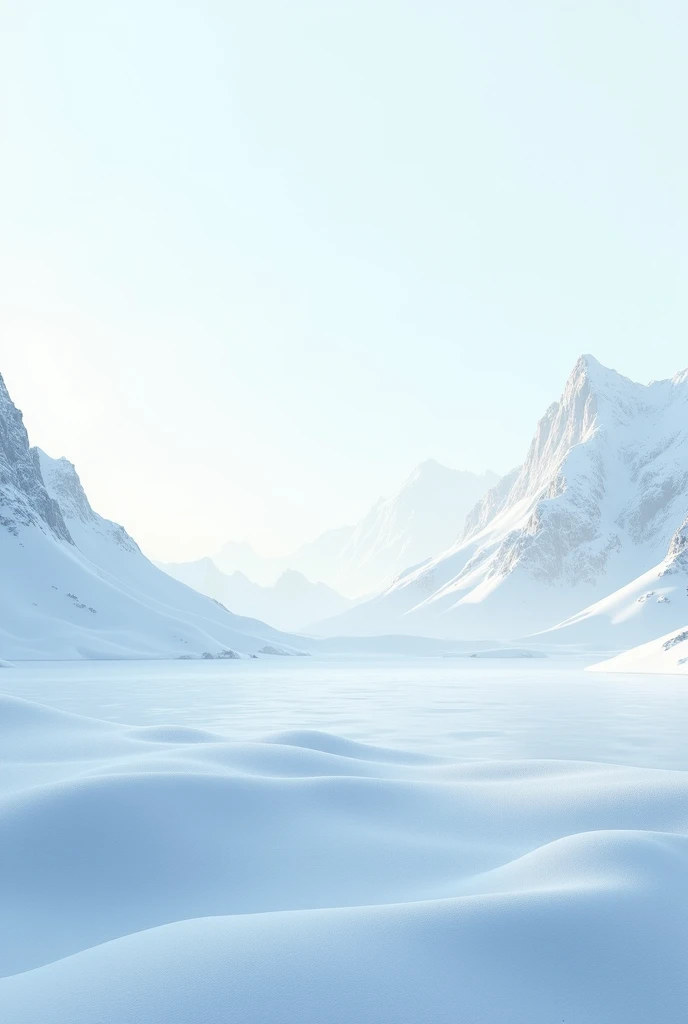 white scenery, a little blue , without people