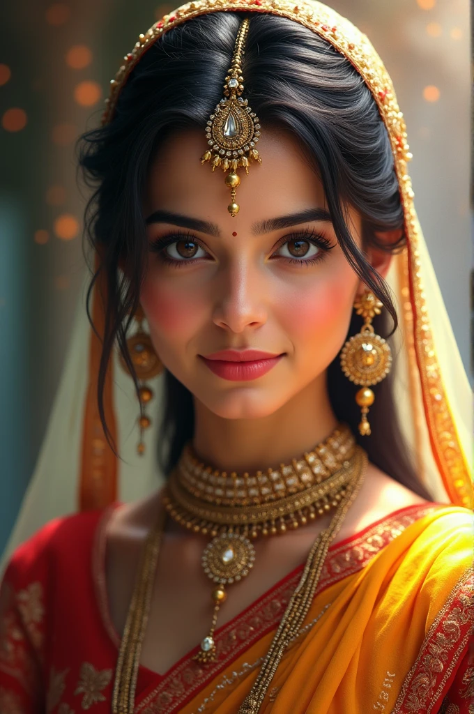 A pretty girl in indian clothes 