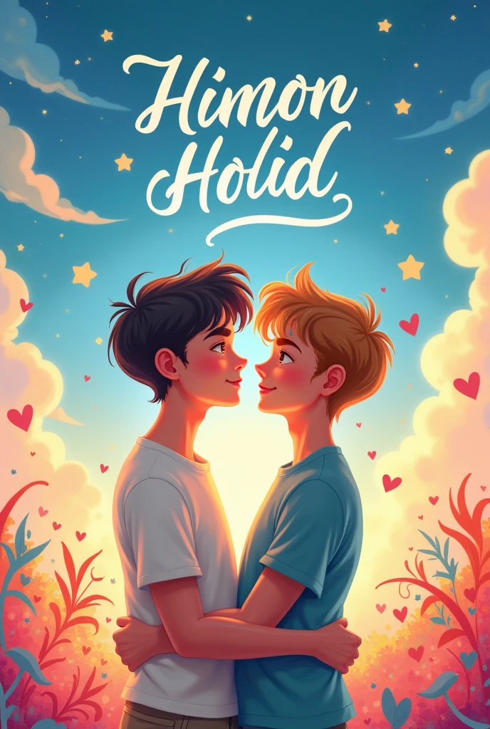 A cover for a story about a couple of two age boys titled a love where everything is possible