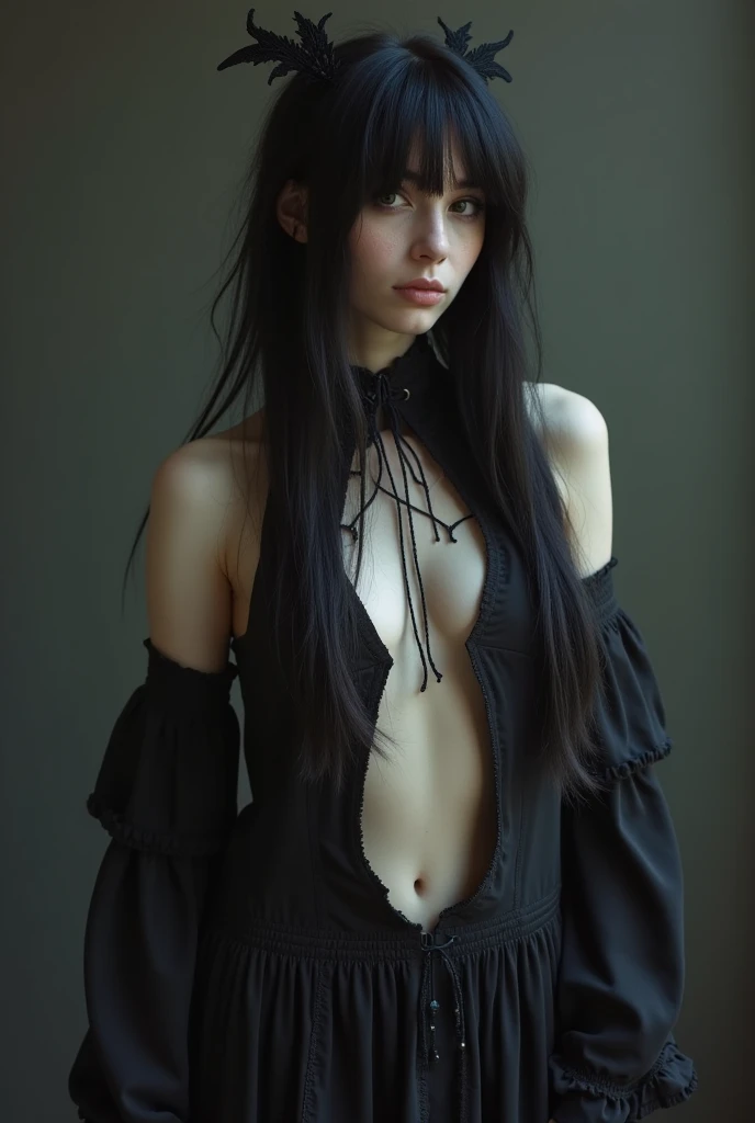 20 year old gothic girl completely naked
